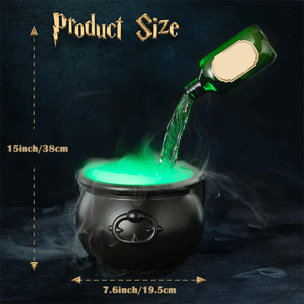โจ๐ Indoor Festival Cauldron with Floating Potion Bottles & Fog Maker