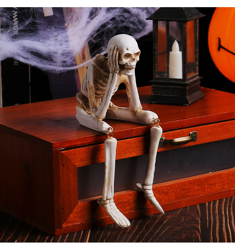 đ„Last 3 hours â 60% offđ„Halloween Decorations, Skeleton Statue Set