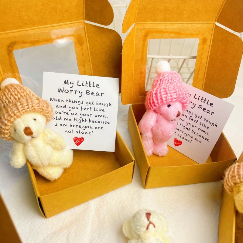 🧸 Knitted Mini Bear Plush Gift Set