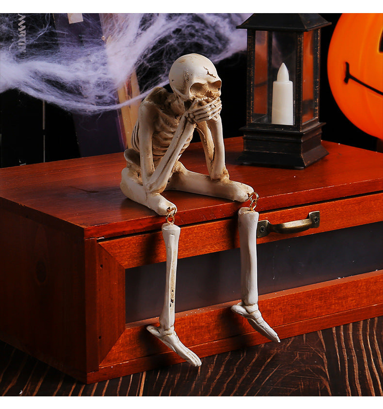 đ„Last 3 hours â 60% offđ„Halloween Decorations, Skeleton Statue Set