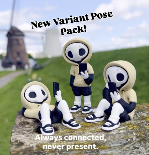 Endearing "Doom Scroll" Figures - A Touch of Humor for Your Space