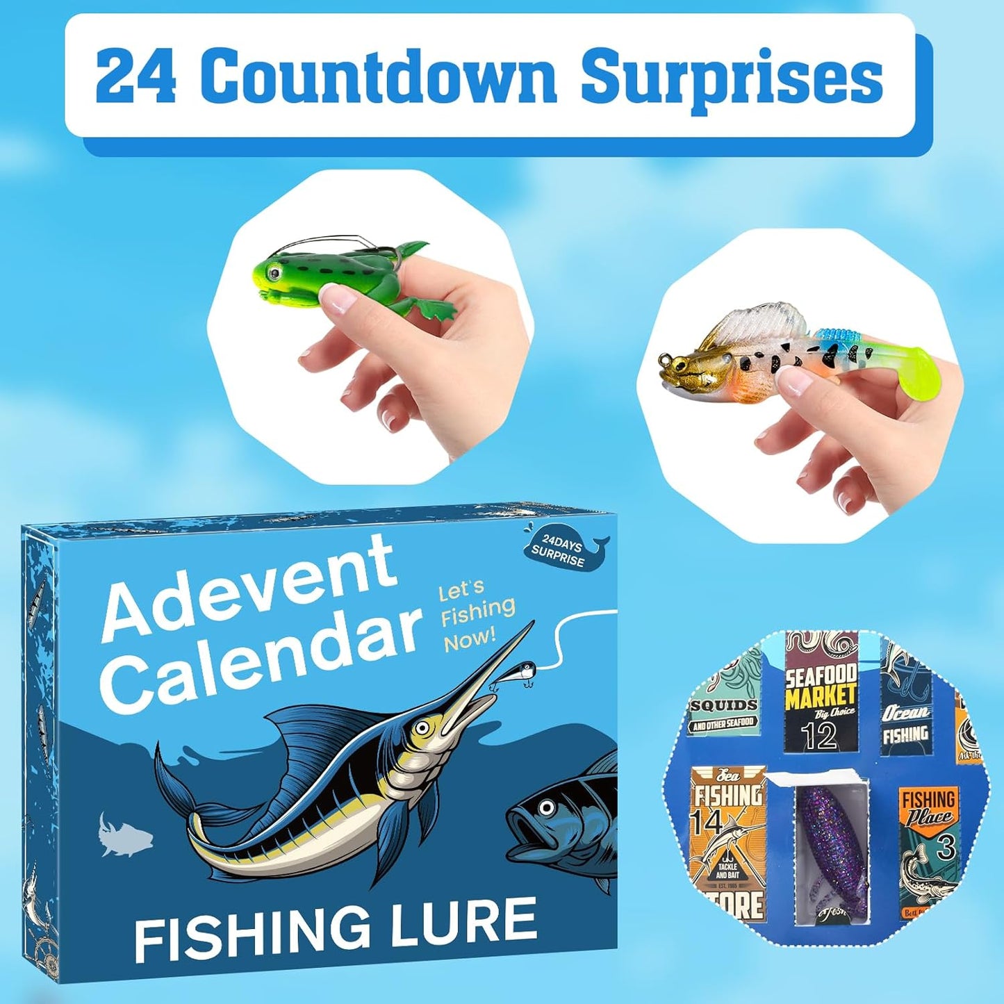 🔥2025 Fishing Advent Calendar Lure Set