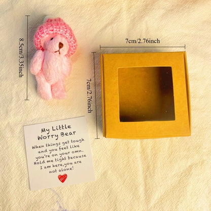 🧸 Knitted Mini Bear Plush Gift Set