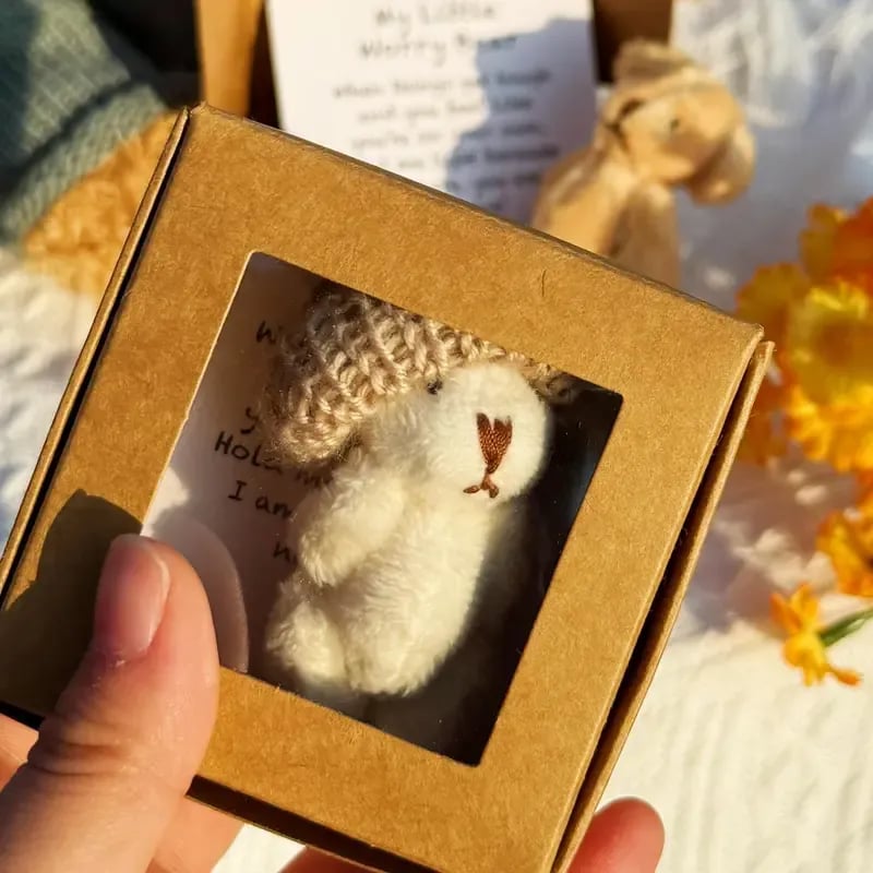 🧸 Knitted Mini Bear Plush Gift Set