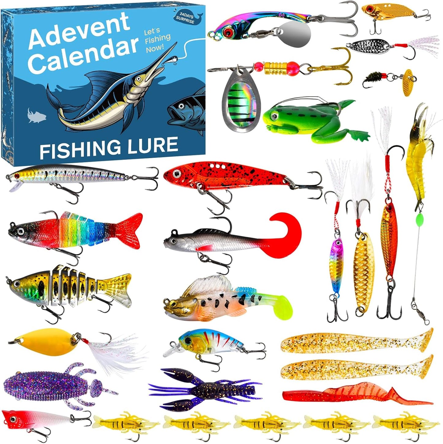 🔥2025 Fishing Advent Calendar Lure Set