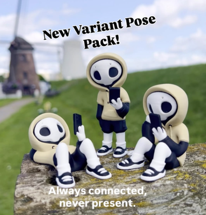Endearing "Doom Scroll" Figures - A Touch of Humor for Your Space